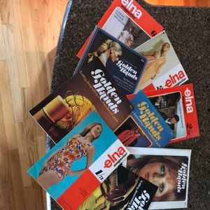 Vintage sewing and needle craft books